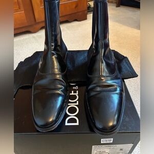 Dolce & Gabbana Black Chelsea Boots - Size 11